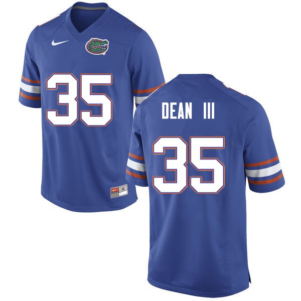 Men #35 Trey Dean III Florida Gators College Football Jersey Blue